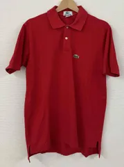 LACOSTE ラコステ ポロシャツ メンズ M 赤 レッド USA製