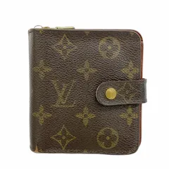 ★SALE【6ab0754】ルイヴィトン 財布 モノグラム コンパクトジップ M61667 ブラウン【中古】レディース