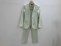 theory セオリー スーツセットアップグ ノーカラージャケット／パンツ2点セット セットアップ パステルグリーン 00 春