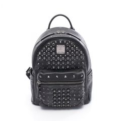 MCM 極美品 黒 スタッズ ミニ リュック ヴィセトス デイパック - メルカリ