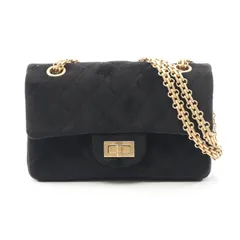 シャネル CHANEL ショルダーバッグ 2.55 ブラック ファブリック 2.55 ミニマトラッセ チェーンショルダー レディース Used A