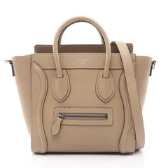 セリーヌ CELINE ハンドバッグ ラゲージ ナノショッパー 168243 ベージュ レザー ラゲージ ナノ ショッパー レディース Used A