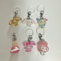 (開封のみ) サンリオ ユルトゥユルトゥ めじるし キーホルダー ガチャ 6種 フルセット