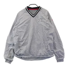 サイズ：M FILA GOLF フィラゴルフ  裏メッシュ ナイロンブルゾン 千鳥柄 ブラック系 [240101608476] ゴルフウェア メンズ ストスト