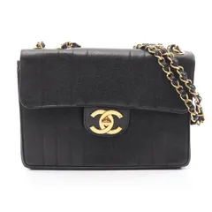 シャネル CHANEL ショルダーバッグ マドモアゼル ブラック レザー マドモアゼル チェーンショルダー レディース Used B