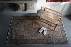 ヴィンテージラグ トルコ イスパルタ ベージュ オリーブ 1970年代 195 × 113 cm No.TR25259