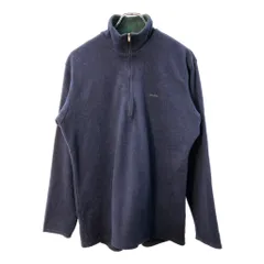 USA製 patagonia パタゴニア Capilene キャプリーン ハーフジップ フリースプルオーバー アウトドア ネイビー(メンズ M)中古 古着 X2372