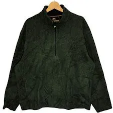 Timberland/ティンバーランド ハーフジップ フリースプルオーバー ハーフジップ プルオーバー ワンポイント刺繡 Bangladesh製 XLサイズ カーキ