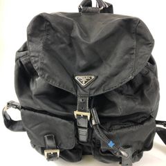 美品✨】プラダ リュック バッグパック 巾着 ナイロン × レザー 黒色