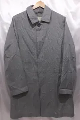 Traditional Weatherwear グレンチェック ポリエステル 薄手ステンカラーコート サイズ36 アウター メンズ