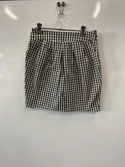 ピc99⚫︎ＩＥＮＡ⚫︎イエナ⚫︎ミニスカート⚫︎タック⚫︎ギンガムチャック柄⚫︎size38⚫︎黒×白⚫︎日本製