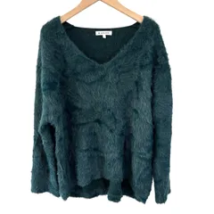   GLOBAL WORK  グローバルワーク　シャギーニット　ダークグリーン　レディース　Lサイズ　【Z1738】