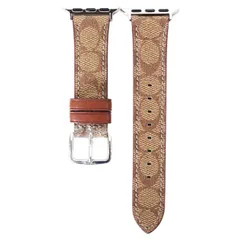 コーチ アップルウォッチ 替えベルト COACH シグネチャー アップルウォッチ applewatch 替えベルト レザー ストラップ ウォッチ 腕時計 カーキ CE911