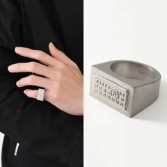 MM6 MAISON MARGIELA エムエムシックス メゾン マルジェラ 指輪 ニューメリック レクタングルリング SM7UQ0109 P8601 メンズ ユニセックス シルバー ギフトのサムネイル