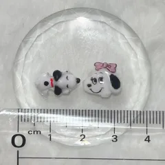 スヌーピー、寝そべり、ベル、3Dネイルパーツ、2点セット