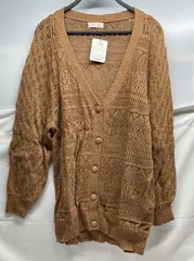 ◇ LIZLISA カーディガン [ 122-3003-0 ] 【タグ付き/保管品】 サイズ0/S～M ブラウン系 羽織 衣類 リズリサ / 未使用 012319のサムネイル