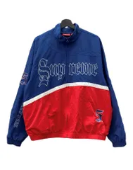 シュプリーム SUPREME Old English Track Jacket オールド イングリッシュ トラック ジャケット ジップアップ ツートン アウター 赤 青 ジャケット ロゴ ブルー Mサイズ 104MT-2568