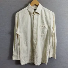 BURBERRY LONDON バーバリー ロンドン 長袖 BD シャツ ボタンダウン 古着 ヴィンテージ コットン ウール 三陽商会 日本製 メンズ サイズ M ホワイト系 A477