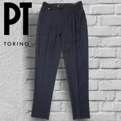 PT TORINO 01 ピーティー トリノ ゼロウーノ CHAPTER 2 HEPCAT CARROT FIT SUPER100'S 2タック ツイルウール イージー スラックスパンツ MR13 定4.6万 ネイビー ▲050▼20405k17