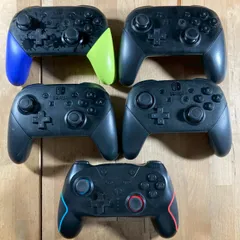 【清掃済み】Nintendo Switch Proコントローラー4個+互換品コントローラー