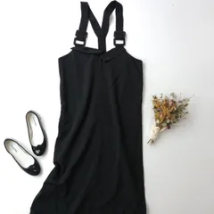 patterntorso パターントルソ アンティカ サロペット ワンピース ジャンスカ 黒 ブラック(62E＋7394)26H