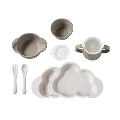 [10mois(ディモワ)]mamamanma(マママンマ)grandeセット トープ 22251006 ブラウン×ホワイト