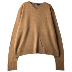 古着 ラルフローレン Ralph Lauren POLO by Ralph Lauren Vネック ラムウールニットセーター メンズXL相当/eaa605909