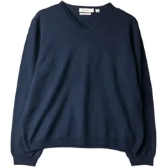 古着 00年代~ カルバンクライン Calvin klein extra fine merino Vネック ウールニットセーター メンズL相当/eaa607399