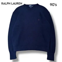 【POLO RALPH LAUREN】90's コットンニットセーターL