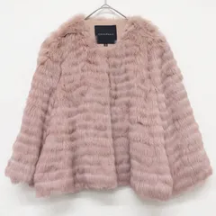 DANAPARIS　ダナパリ　ファージャケット　毛皮　ショートコート　ラビットファー　ピンク　レディース　40　b00094