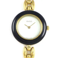 グッチ GUCCI 腕時計 チェンジベゼル 11/12.2 マルチカラーベゼル 全6色 ホワイト文字盤 GP クオーツアナログ 【中古】