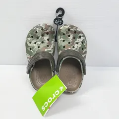 新品 未使用 クロックス 迷彩柄 カモフラ カモフラージュ camouflage 16.5センチ キッズサンダル crocs