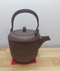 逢絢亭・中古品】茶道具 蓋置 今戸焼 撫子の絵 白井半七 共箱入り