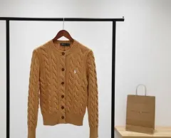 ポロ レディース ケーブル カーディガン キャメル 新品 S M サイズ