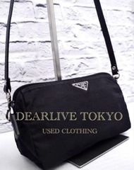 美品◇ PRADA プラダ ナイロンxレザー クロスボディ ショルダーバッグ