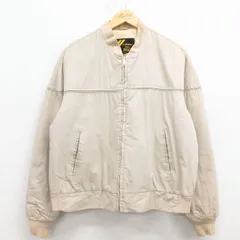 XL/古着 シアーズ 長袖 ダービー ジャケット メンズ 80年代 80s ベージュ 内側キルティング 25dec02