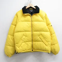 XL/古着 ラルフローレン ポロジーンズ 長袖 ブランド ダウン ジャケット メンズ 00年代 00s ラグラン 襟フリース 黄色【spe】 25dec02のサムネイル