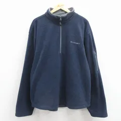 XL/古着 オールドネイビー OLD NAVY 長袖 ハーフジップ フリース ジャケット メンズ 00年代 00s ワンポイントロゴ 紺 25dec02のサムネイル