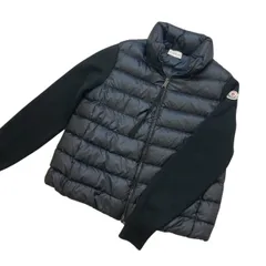 pine様専用ページ　MONCLER モンクレール ニット切替 ダウン CARDIGAN TRICOT ダウンジャケット F20939B51100 レディース XS ナイロン ウール ブラック 中古