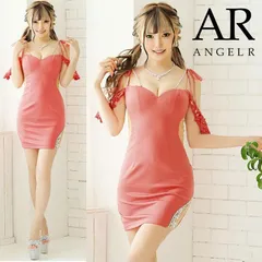 【AngelR / エンジェルアール】フラワーレースパールビジューオープンショルダータイトミニドレス AR23817