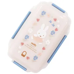 ミッフィー Miffy ランチボックス 密封4点留め 1段 弁当箱 MF950 クツワ 2026年1月 ランチコレクション かわいい 女の子 うさこちゃん おしゃれ お弁当 遠足 ミッフィーランチコレクション 2026 ブリティッシュガーデン