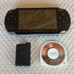 ジャンク SONY ソニー Playstation PSP-1000 初期モデル ブラック バッテリー UMDディスク セット
