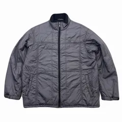 ファーストダウン 中綿ジャケット メンズ M チャコールグレー ジャンパー 防寒 アウター シンプル ジップアップ