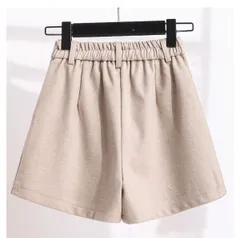 ショートパンツ 無地 ベージュ XL
