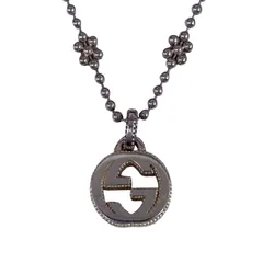 GUCCI グッチ インターロッキングG ネックレス フラワーモチーフ付きボールチェーン 479221 J8400 8106 SV925 8.6g アクセサリー ジュエリー 【中古】 22601K290