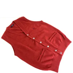 【中古品】BURBERRY LONDON ラムウール Vネック ベスト Mサイズ バーバリー ロンドン ニットベスト GT