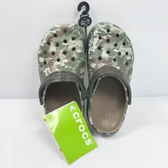 新品 未使用 クロックス 18.5センチ 迷彩柄 カモフラ カモフラージュ camouflage キッズサンダル crocs