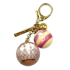 ルイヴィトン LOUIS VUITTON キーホルダー ビジューサック ミニ ラン バッグチャーム M65643 ピンク系 レディース