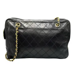 シャネル CHANEL ハンドバッグ マトラッセ チェーントート レザー ブラック レディース