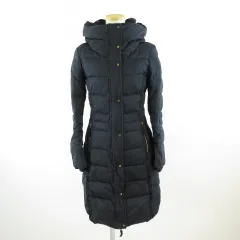 ザラ ベーシック ZARA BASIC ダウンコート ロング 長袖 紺 XS *T713